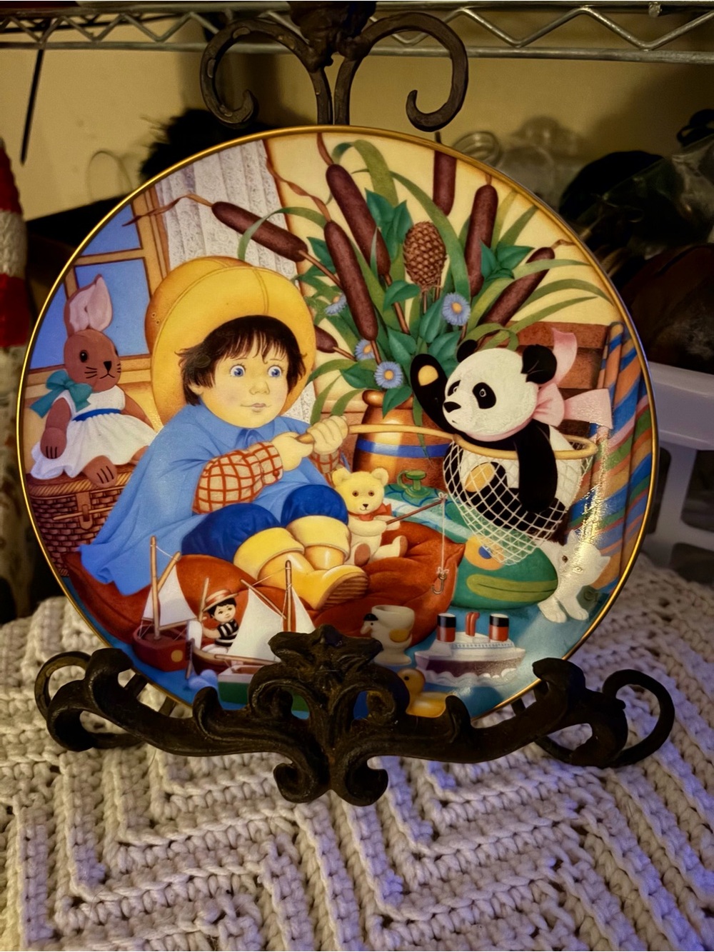 1988 Franklin Mint Vintage Collector Plate Carol
Lawson Little Fisherman
